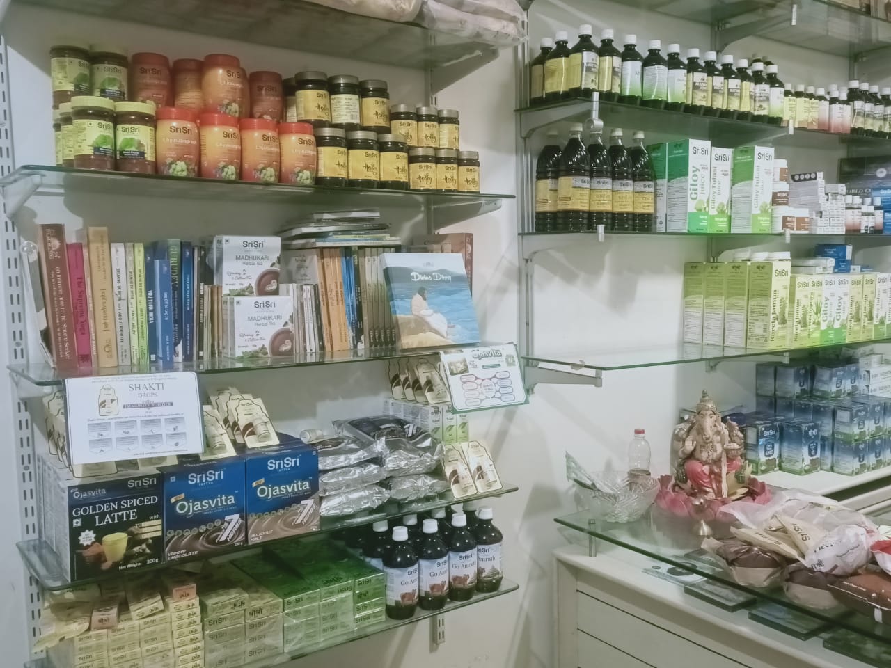 Display of * Aap ka Suraksha Chakra Campaign * at * Sri Sri divine Store * Hanamkonda Warangal Telangana India Ayurveda Initiative for Global Health