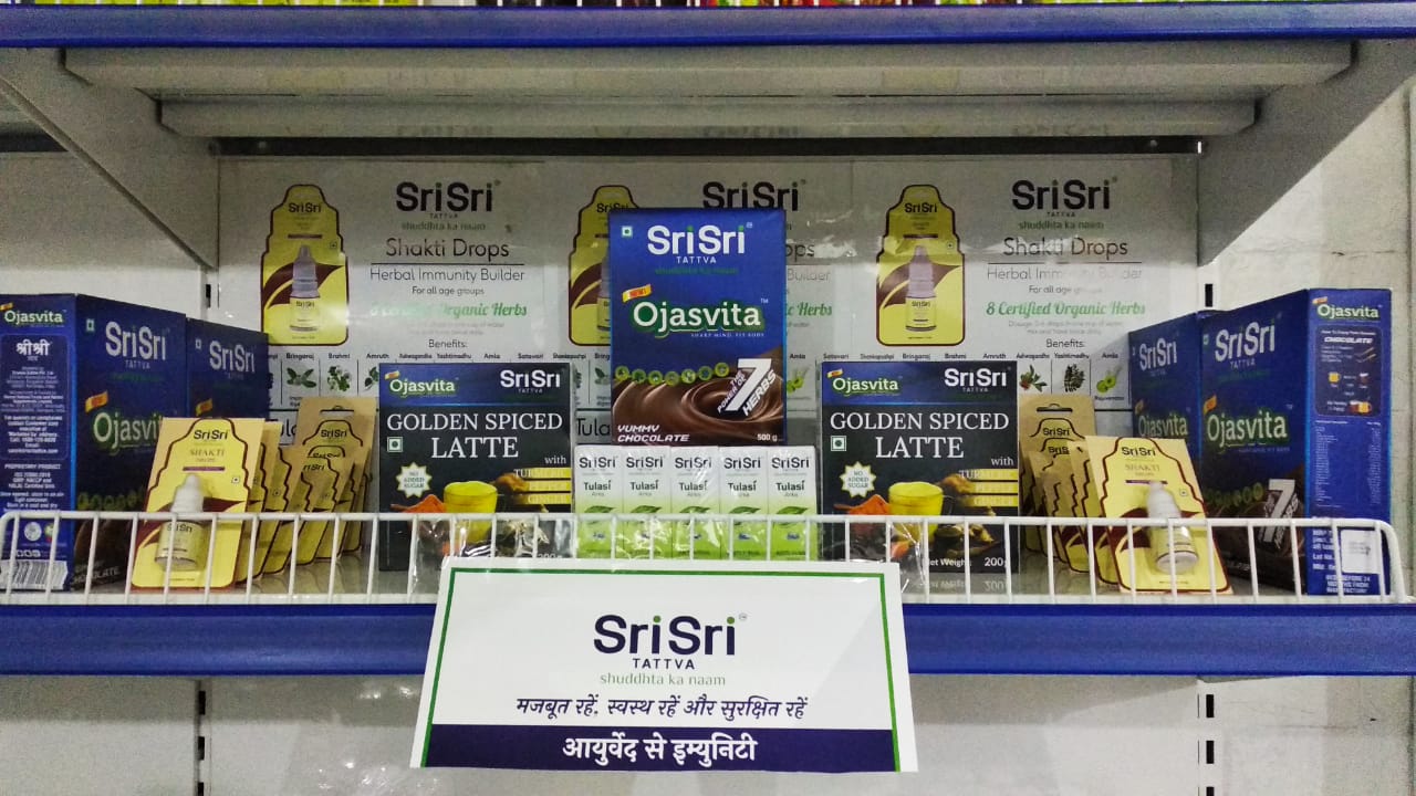 Display of * Aap ka Suraksha Chakra Campaign * at * Live Natural * South Delhi India Ayurveda Initiative for Global Health