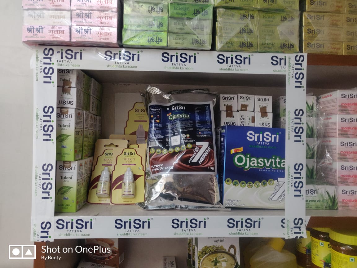 Display of * Suraksha Chakra Campaign * at * Rishi Ayurvedic Store * Hyderabad Telangana India Ayurveda Initiative for Global Health