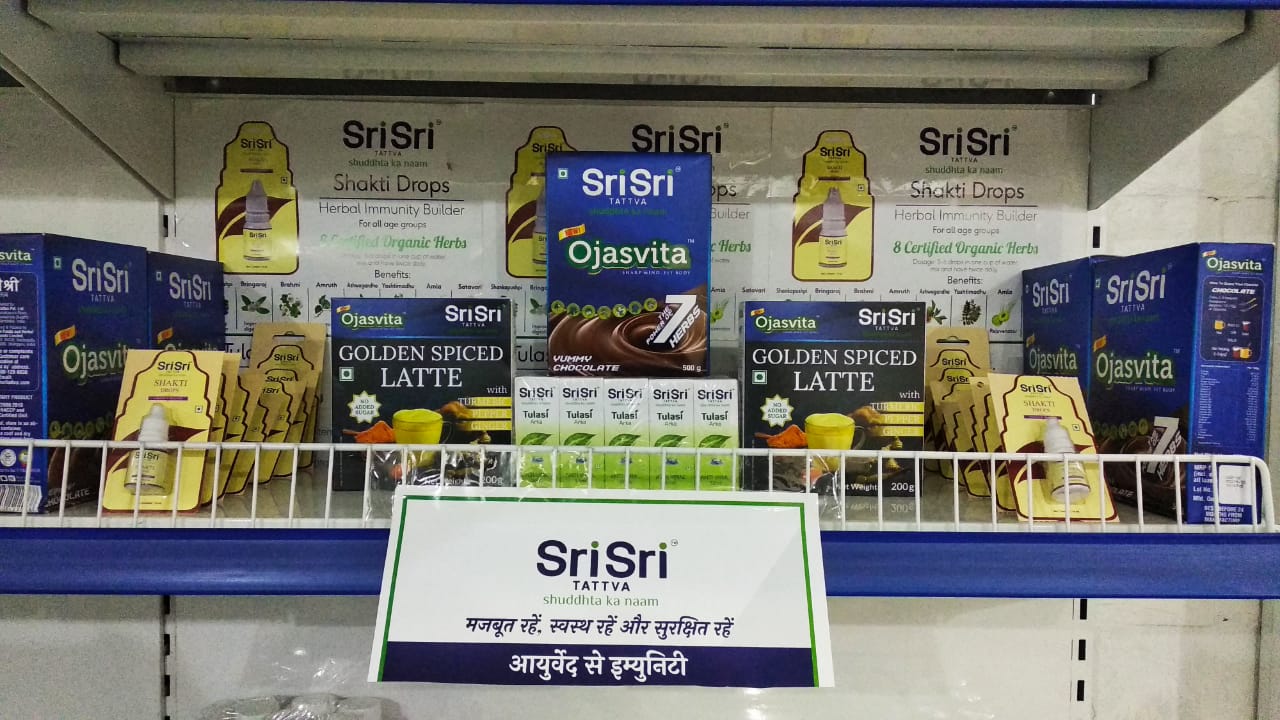 Display of * Aap ka Suraksha Chakra Campaign * at * Live Natural * South Delhi India Ayurveda Initiative for Global Health